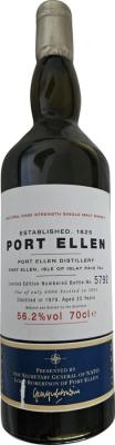 Port Ellen 1979 Diageo Special Releases 2001 Presented by the secretary General of NATO Lord Robertson of Port Ellen 56.2% 700ml