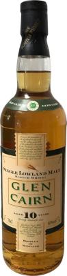 Glen Cairn 10yo Single Lowland Malt Scotch Whisky Specially Selected for Tesco 40% 700ml