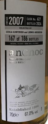 anCnoc 2007 Single Cask Allt Om Whisky 61% 700ml