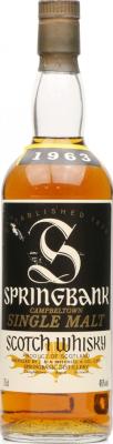 Springbank 1963 Black Label Cork stopper 46% 750ml