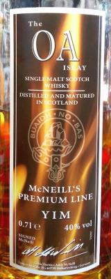 The OA Islay Yim MNC 40% 700ml