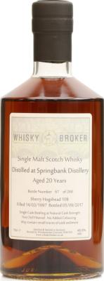 Springbank 1997 WhB Sherry Hogshead #108 48.9% 700ml