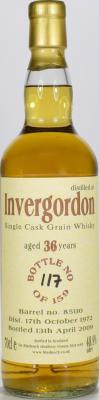 Invergordon 1972 BF Barrel #85110 48.9% 700ml