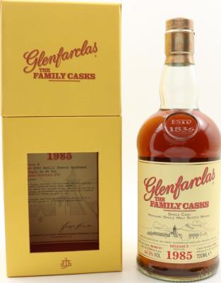 Glenfarclas 1985 The Family Casks Release X Refill Sherry Hogshead #2592 44.9% 700ml