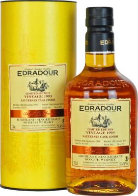 Edradour 1993 Vintage Sauternes Cask Finish 22yo 8/737/7 51.4% 700ml