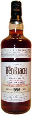 BenRiach 1996 Single Cask Bottling Pedro Ximenez Sherry Hogshead #5609 53.4% 700ml