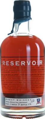 Reservoir Rye Whisky Batch 3 50% 750ml