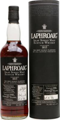 Laphroaig 1981 Oloroso Sherry Casks 56.6% 700ml