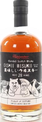 Oishii Wisukii 28yo HI Ex-Sherry Butt Highlander Inn Craigellachie Scotland 44.5% 700ml