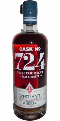 Westland Cask #724 Single Cask Release Astor Wine & Spirits 57.9% 750ml
