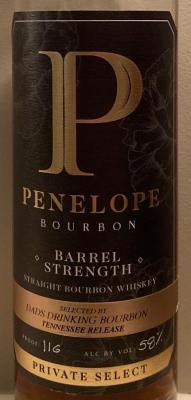 Penelope Bourbon Barrel Strength Private Select Dads Drinking Bourbon Tennessee Release 58% 750ml