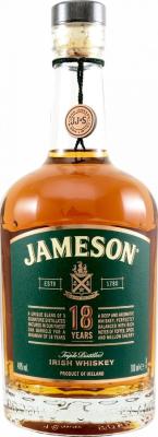 Jameson 18yo Triple Distilled Bourbon and Sherry Casks 40% 700ml