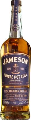 Jameson Single Pot Still Five Oak Cask Release Irish- Europ- Am-virgin,Ex-Bourbon,Sherry 46% 700ml