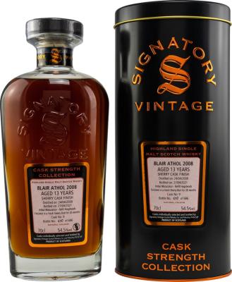 Blair Athol 2008 SV Cask Strength Collection 13yo #9 54.5% 700ml