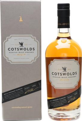 Cotswolds Distillery 2014 Odyssey Barley 1st fill barrels Batch 04/2017 46% 700ml