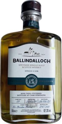 Ballindalloch 2016 Distillery Exclusive Ex-Bourbon Barrel 62.3% 500ml