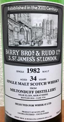 Miltonduff 1982 BR #3734 48.9% 700ml