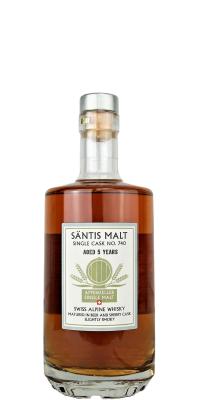 Santis Malt 5yo Private Cask Selection Beer and Sherry Cask 740 Globus Selection 47.8% 500ml