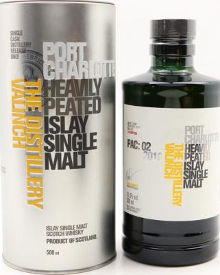 Port Charlotte 2010 PAC: 02 The Distillery Valinch 2nd fill Pauillac hogshead 61.9% 500ml