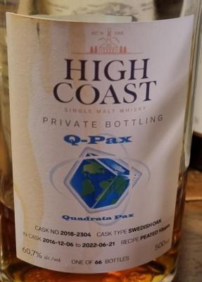 High Coast 2016 Private Bottling Swedish Oak 60.7% 500ml