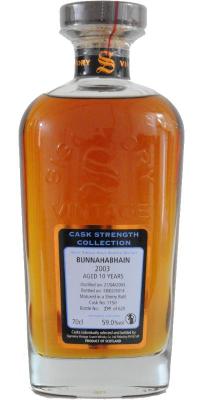 Bunnahabhain 2003 SV Cask Strength Collection Sherry Butt #1150 59% 700ml