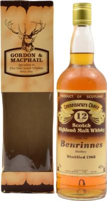 Benrinnes 1968 GM Connoisseurs Choice 40% 750ml