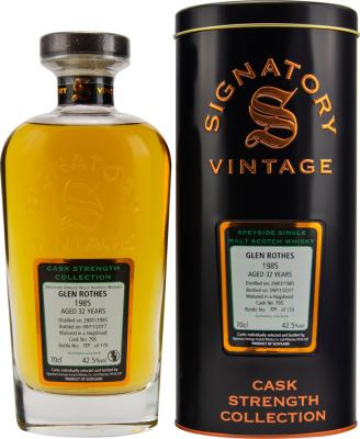Glenrothes 1985 SV Cask Strength Collection #795 42.5% 700ml
