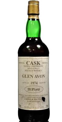 Glen Avon 1974 GM Original Cask Natural High Strength 59.9% 750ml