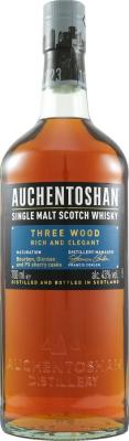 Auchentoshan Three Wood Rich And Elegant Bourbon Oloroso & Pedro Ximenez Sherry 43% 700ml