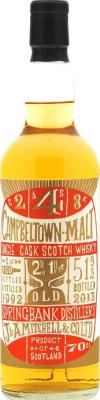 Springbank 1992 Private Bottling Bourbon Hogshead #248 Dion Gunson 51.9% 700ml