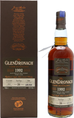 Glendronach 1992 Cask Bottling Batch 17 Port Pipe #5896 49.3% 700ml