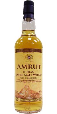 Amrut Indian Single Malt Whisky Ex-Bourbon Barrels & PX Sherry Butts Taiwan Exclusive 46% 750ml