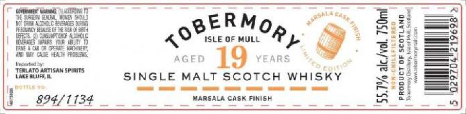 Tobermory 19yo Marsala Cask Finish 55.7% 750ml