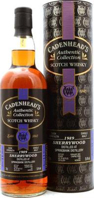 Springbank 1989 CA Authentic Collection Sherry 55.4% 700ml