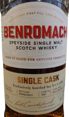 Benromach 2013 Single Cask Y's CASK 61.2% 700ml