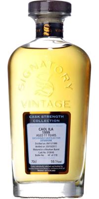 Caol Ila 1999 SV Cask Strength Collection Bourbon Barrel #310040 Exclusively Bottled for Denmark 59.1% 700ml