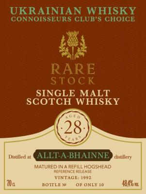 Allt-A-Bhainne 1992 UD Refill Hogshead 48.4% 700ml