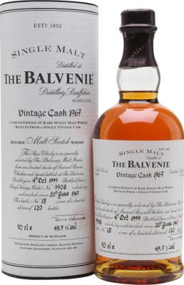 Balvenie 1967 Vintage Cask #9912 49.7% 700ml