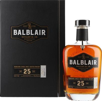 Balblair 25yo American Oak Ex-Bourbon + Spanish Oak Finish 46% 700ml