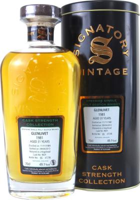 Glenlivet 1981 SV Cask Strength Collection #9631 49.1% 700ml