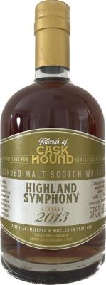 Highland Symphony 2013 TCaH Friends of Caskhound Ex Bourbon + Finish 12 Mth. 1st Fill PX-Octav 57.5% 500ml