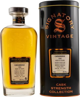 Carsebridge 1982 SV Cask Strength Collection Refill Sherry Butt #74604 48.9% 700ml