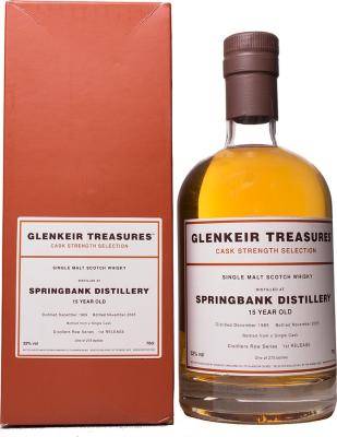 Springbank 1989 TWS Glenkeir Treasures Cask Strength Selection Refill Sherry Hogshead 52% 700ml