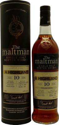A Highland Distillery 2010 MBl The Maltman 10yo Sherry Butt #2090 54.8% 700ml