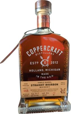Coppercraft 2013 Single Barrel Straight Bourbon Whisky K&L Merchants 55.21% 750ml