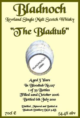 Bladnoch 2006 The Bladtub Bloodtub 127 54.4% 700ml