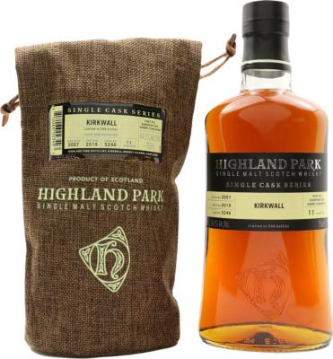 Highland Park 2007 Single Cask Series #5246 Kirkwall 64.5% 750ml