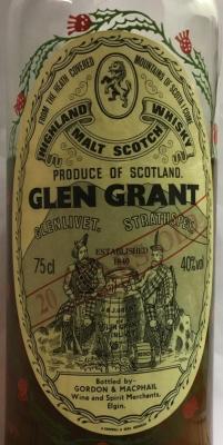 Glen Grant 20yo GM Stenciled Flowers 40% 750ml