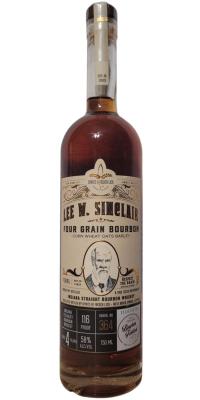 Lee W. Sinclair Single Barrel Four Grain Bourbon Charred New American Oak Barrel New Orleans Bourbon Festival 58% 750ml