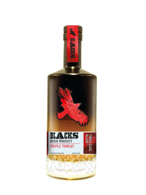 Blacks Triple Threat Irish Whisky Three Cask Blend bourbon sherry and virgin american oak casks 40% 700ml